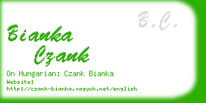 bianka czank business card